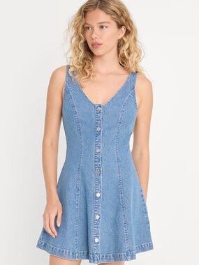 The Flouncy Denim Dress